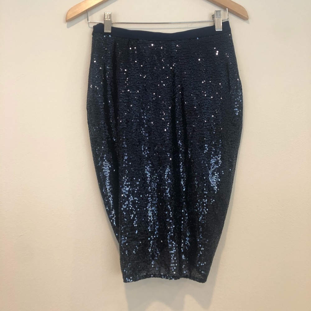 Alexander Wang sequin navy skirt - Picture 4 of 7